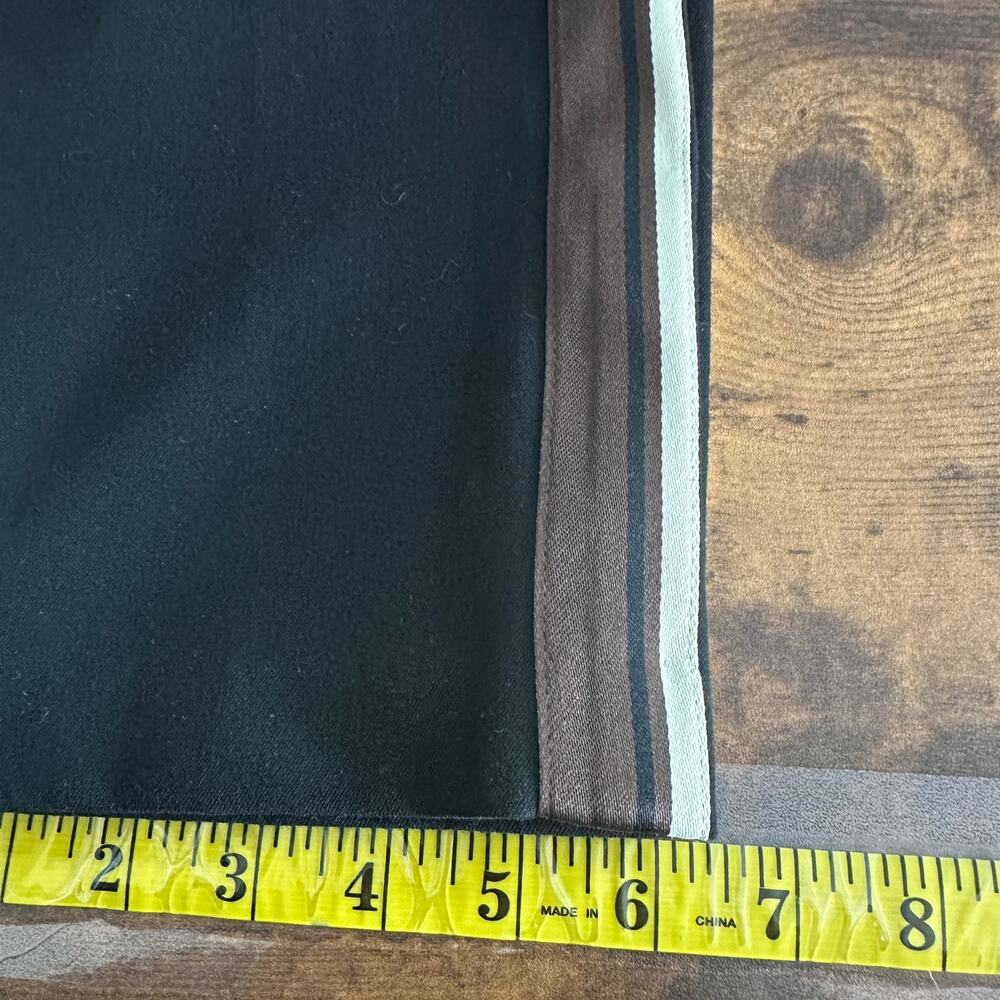 Womens Mid Rise Pants Side Stripe Size 4 Black Brown Beige Preppy Loungewear EUC - Picture 7 of 9